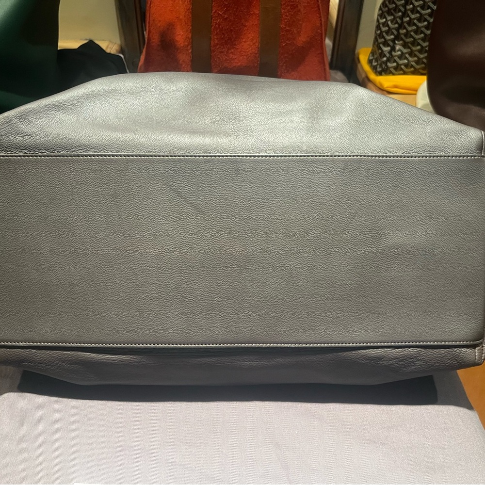 Ermenegildo Zegna Dark Brown Grained Leather Holdall - Picture 9 of 13